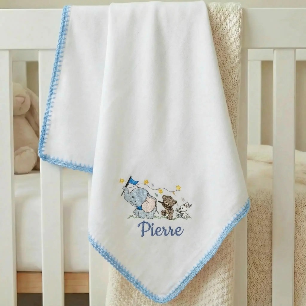 Kit 2 Cueiros Flanelados Bebê 80x80 100% Algodão Personalizado com Nome e Tema em Oferta na Shopee