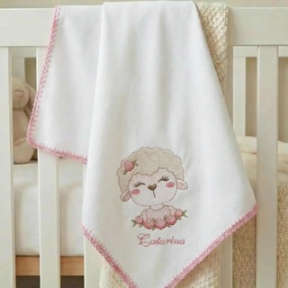 Cueiro Flanelado Bebê 80x80 100% Algodão Personalizado com Nome e Tema em Oferta na Shopee
