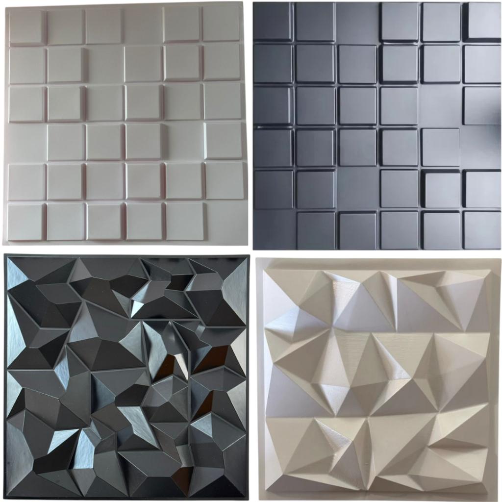 Kit 50 Placas - kit placas PVC 3D Revestimento de Parede Decorativa 25x25 cm em Oferta na Shopee