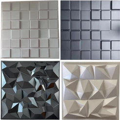 Kit Placas PVC 3D Revestimento Para Parede Sala Quarto Cozinha 25x25cm