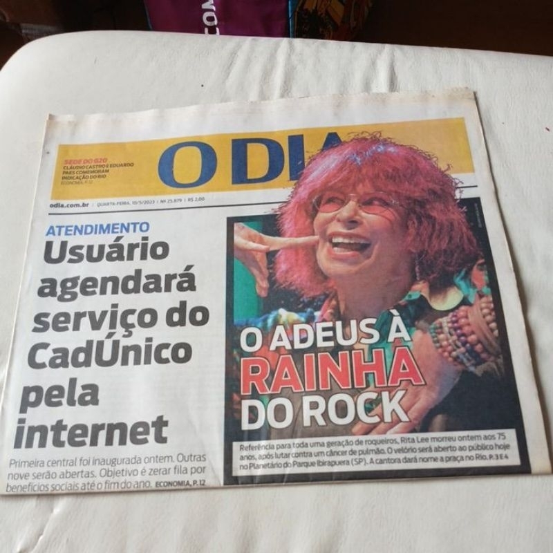 jornal o dia Rita Lee Maria gal fluminense Guga barbieri angélica