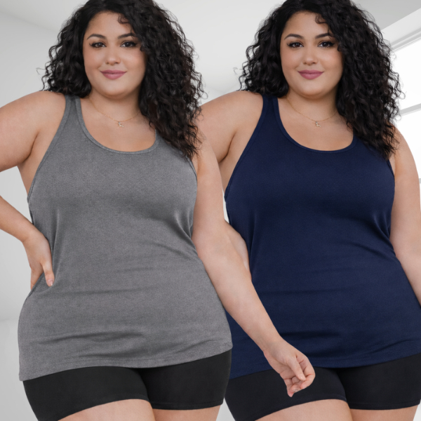 Regata Feminina Plus Size Blusa Academia Dry Fitness e Casual Camiseta sem Manga