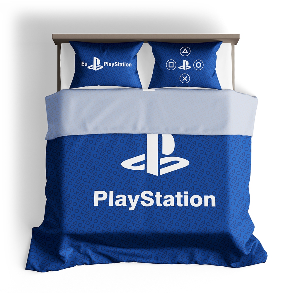 Jogo Lençol e Fronha Cama CASAL Gamer Fanboy - EU JOGO PLAYSTATION