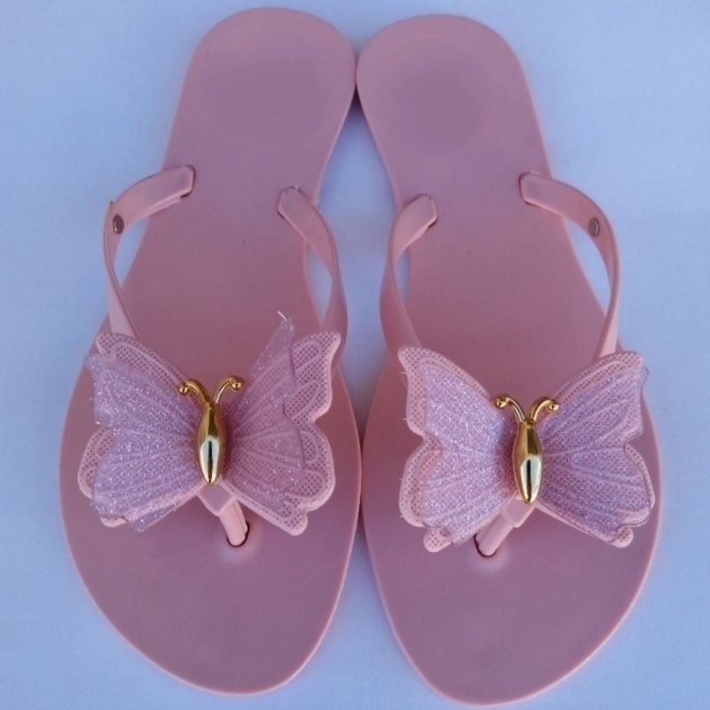 Rasteirinha adulta feminina borboleta em Oferta na Shopee