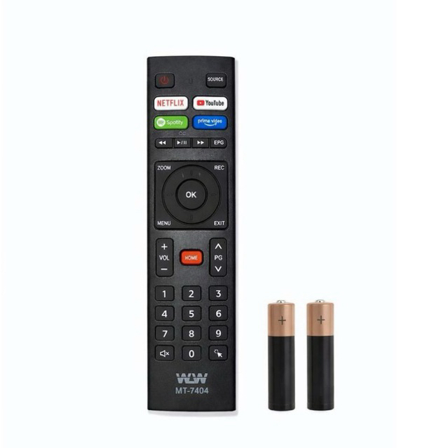 Controle Remoto Smart Hq Universal Pilhas Botão Netflix Youtube Spotify Amazon