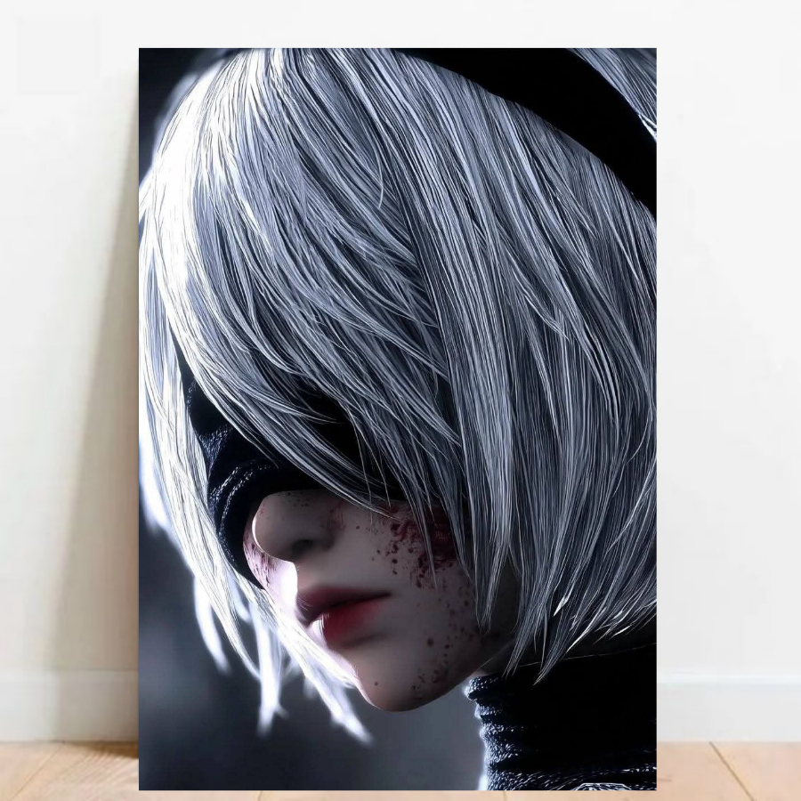 Quadro Placa decorativa Geek Gamer NieR:Automata ação video games Arte Poster A2 03
