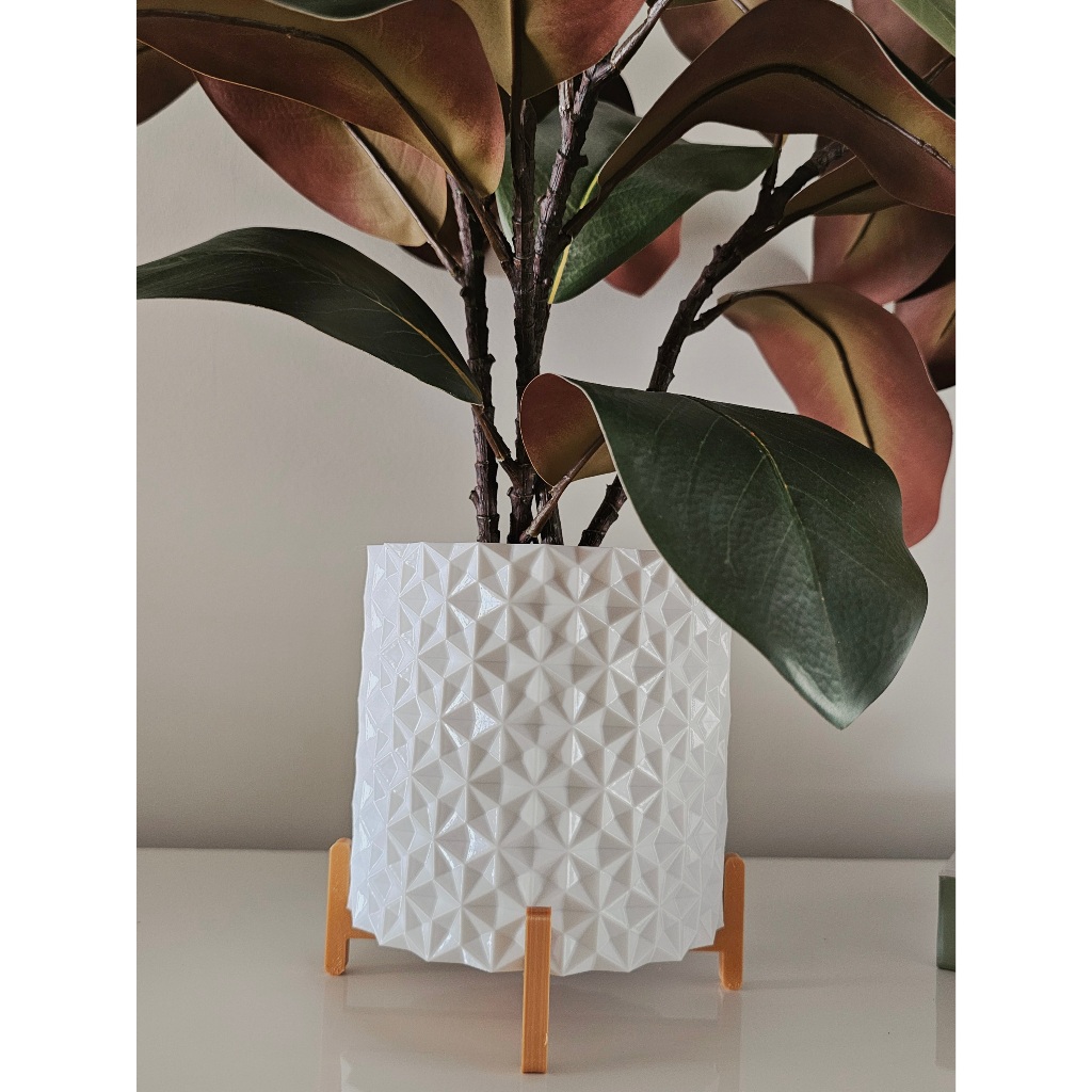 Vaso Decorativo Mosaico Geométrico com Suporte em Oferta na Shopee