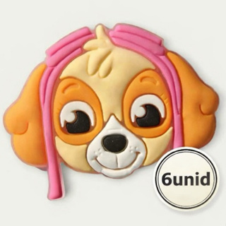 Kit 6 Apliques Emborrachados Skye Patrulha Canina | Aplique para Laços, Tiaras e Acessórios em Oferta na Shopee