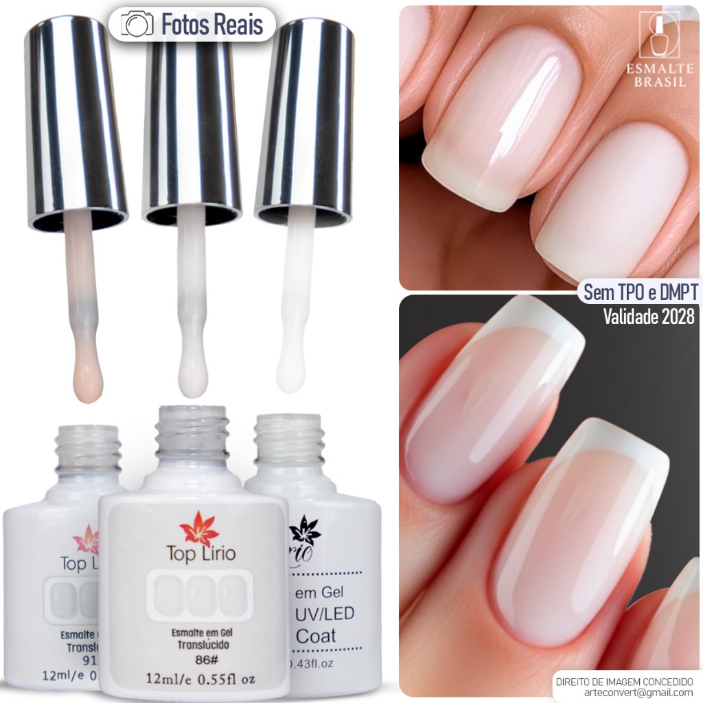 Esmalte de Renda Em Gel 12ml Soak-off Lirio Branco Unha Manicure Led UV em Oferta na Shopee