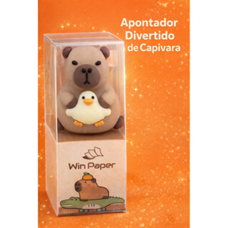 Apontador de Lápis Fofos Animais Win Paper Escolar Infantil Capivara em Oferta na Shopee