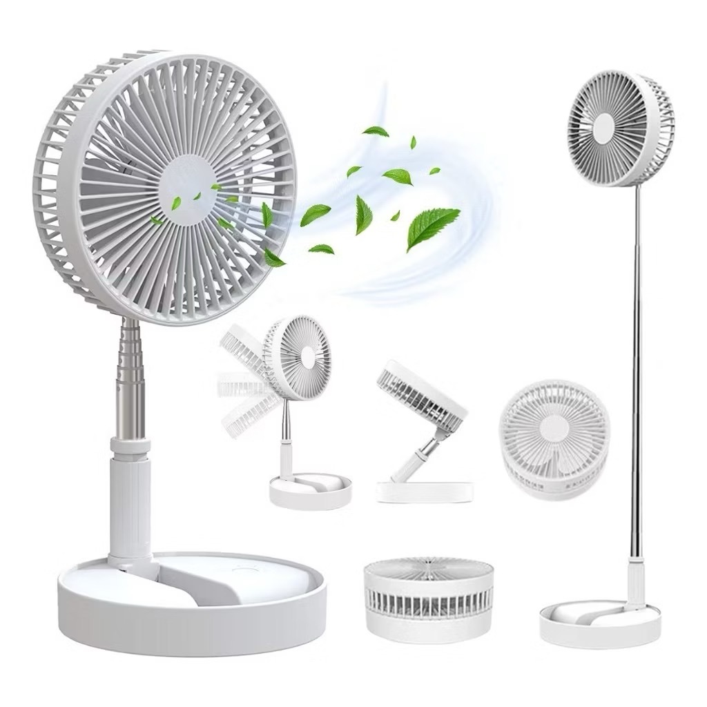 Ventilador Portátil de Mesa USB Recarregável Dobrável