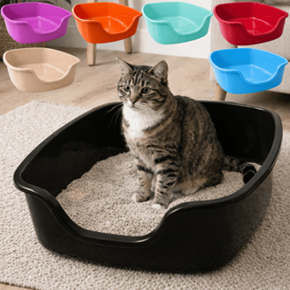 Caixa de Areia Gato Grande 65x54x21 Bandeija Gigante Jumbo Higienico Sanitario Toalete em Oferta na Shopee