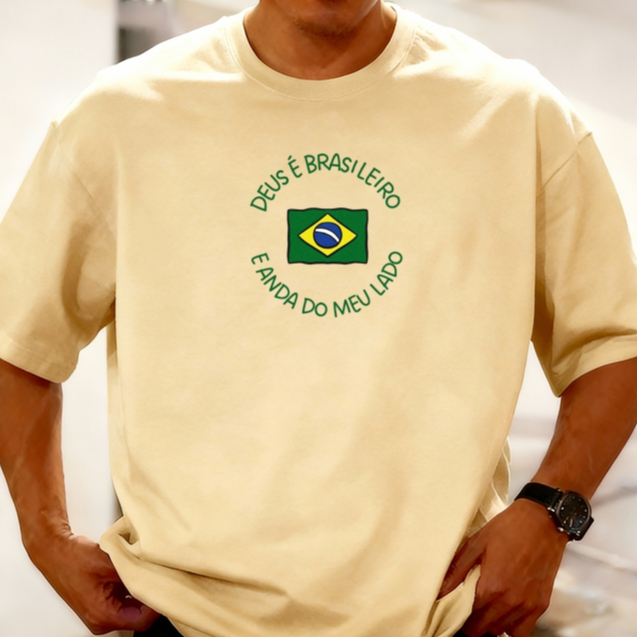 Camiseta blusa Brasil unissex patria amada amor pela nacao copa do mundo 2026 tendencias brasileiras em Oferta na Shopee