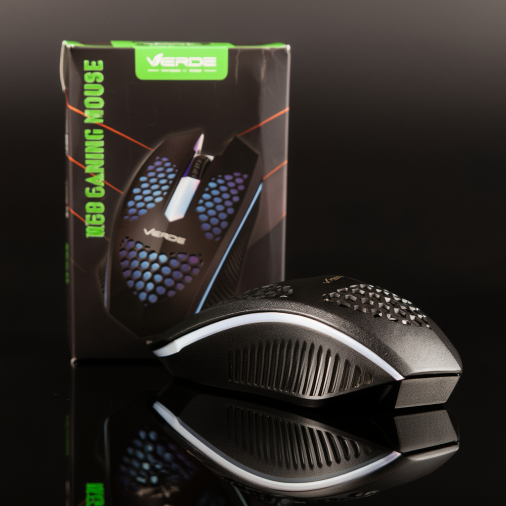 Mouse Gamer Led Rgb Com Fio Usb 1000 Dpi Ergonômico Óptico Preto SB-S07 Verde