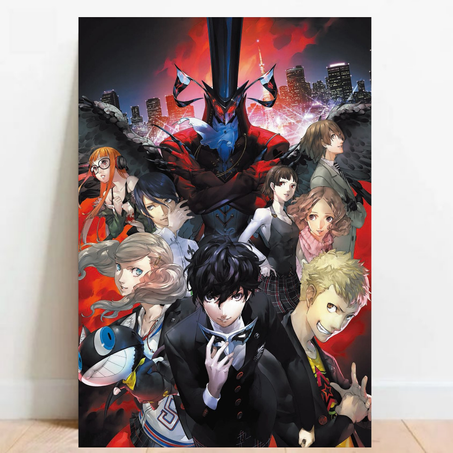 Quadro Placa decorativa Geek Gamer Persona 5 ação video games Arte Poster A2 012