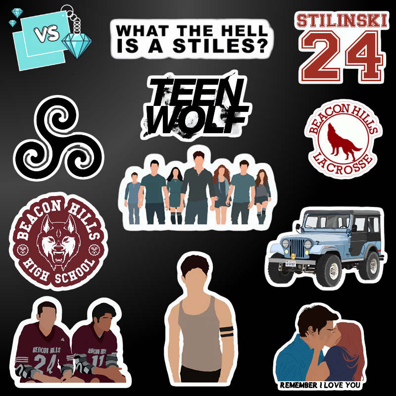 Kit Adesivos Sticker Teen Wolf 10/20 Unidades Stiles Série