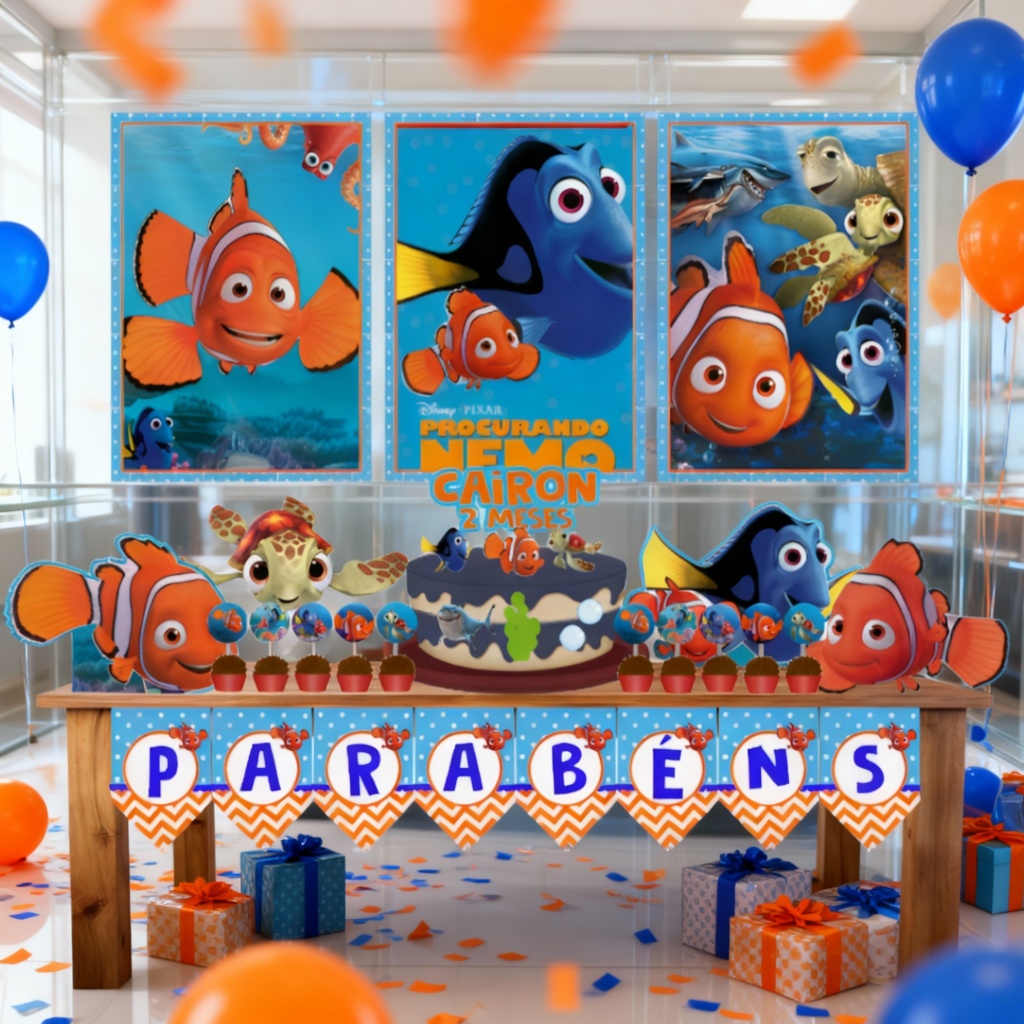 Kit Decoração Festa em Casa Procurando Nemo em Oferta na Shopee