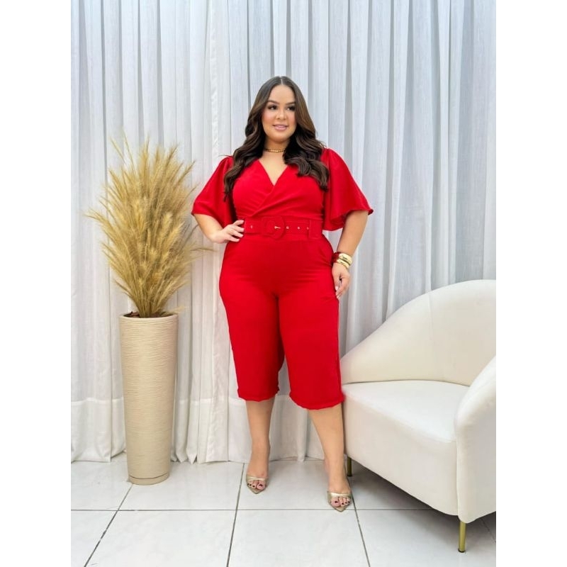 Macacão Pantacoste Plus Size Social Plus Size Conforto