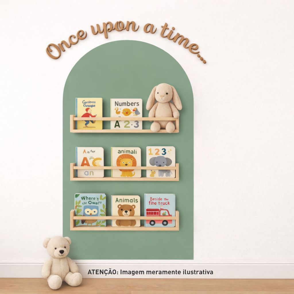 Letreiro ONCE UPON A TIME ... em 3D para compor com arco romano decoração infantil