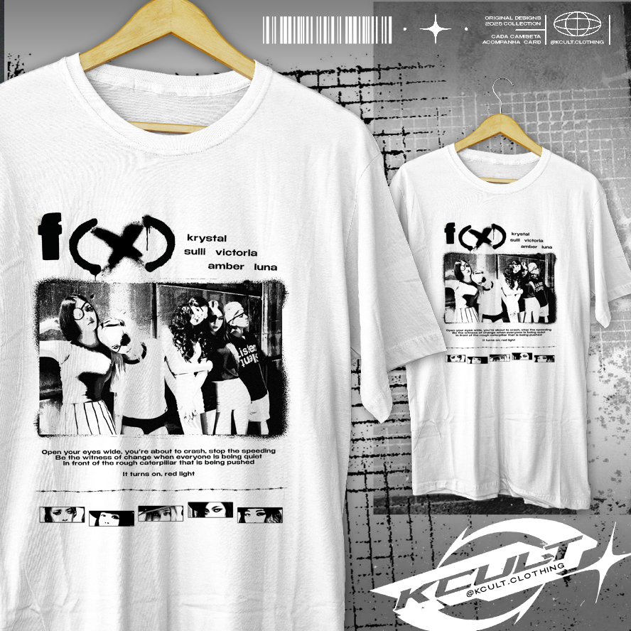 [LANÇAMENTO] Camiseta Unissex f(x) 'Red Light' | 2gen kpop aesthetic em Oferta na Shopee