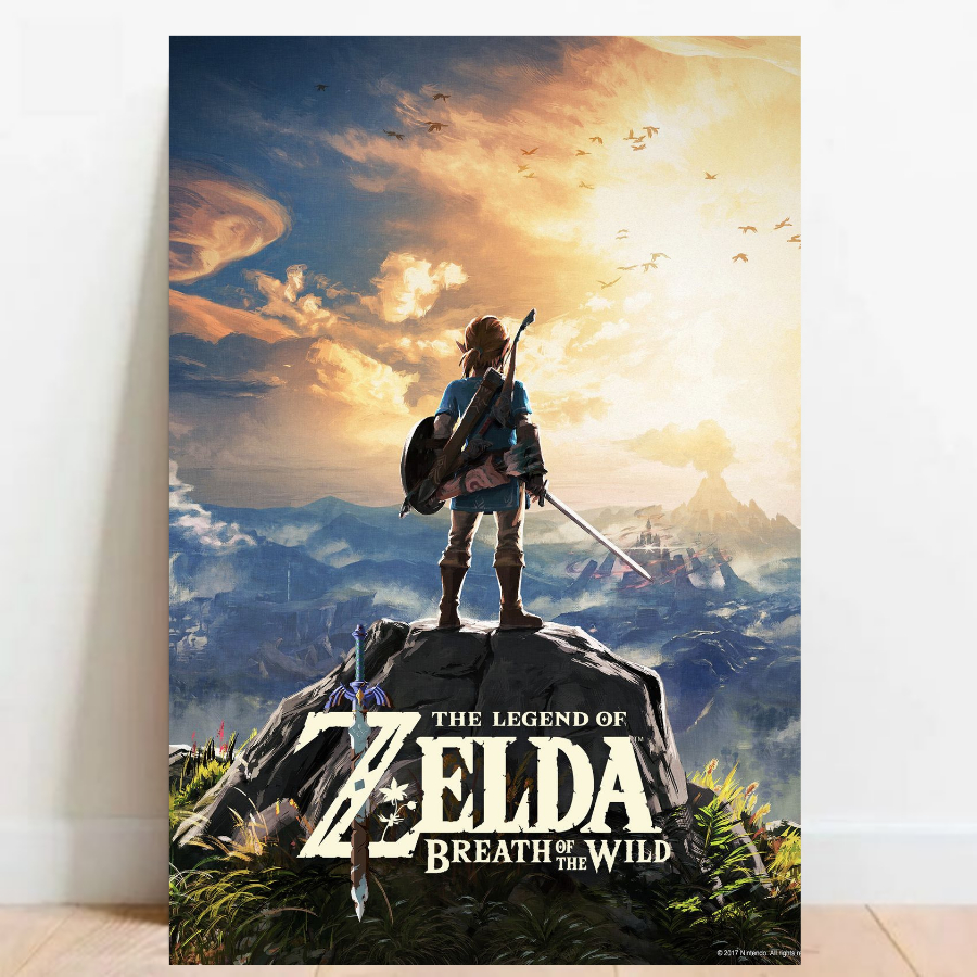 Quadro Placa decorativa Geek Gamer The Legend of Zelda nintendo video games Arte Poster A2 013
