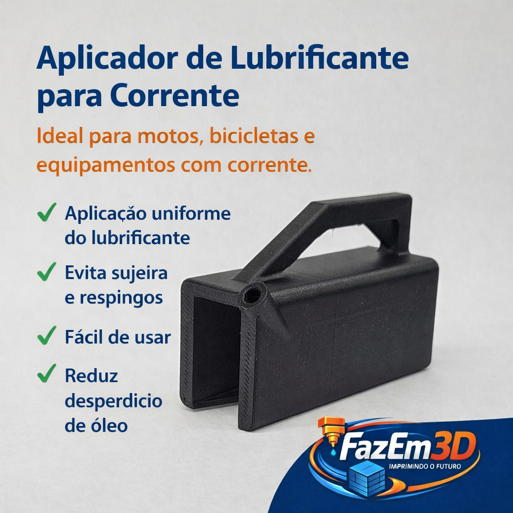 Aplicador de Lubrificante de Corrente Para Uso Em Motos e Bicicletas
