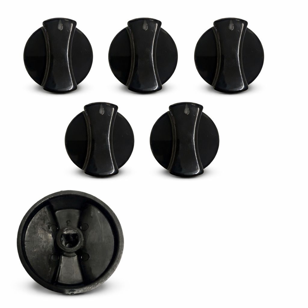 Kit 5 Botao Manipulo Botão Cooktop 5 Bocas Fischer