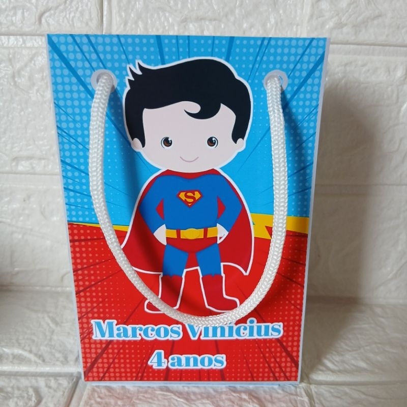 Sacolinha P Super Homem Cute Personalizados/Lembrancinhas de Festa/ Aniversário