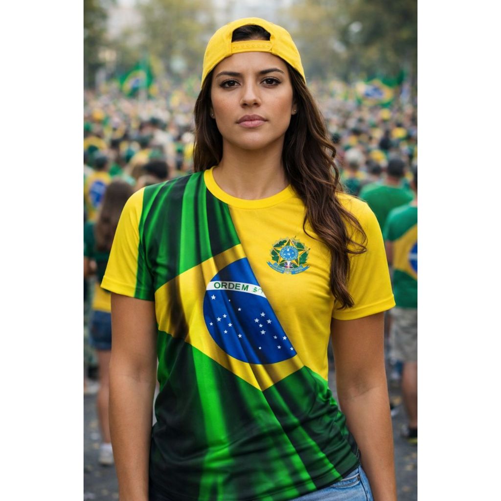 Camisa Camiseta Brasil Unissex Pátria Brasão Da República Patriotas Seleção Reforma