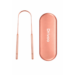 Raspador Limpador De Língua Cobre Com Estojo Inox em Oferta na Shopee