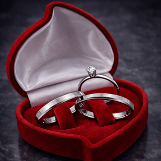Par Alianças Chanfrada 3mm Fina de Namoro Prata + Anel Solitário Compromisso e Caixinha de Veludo em Oferta na Shopee