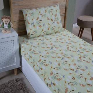 Jogo de lençol 100% Algodão Solteiro Infantil 2 Peças Estampado em Oferta na Shopee