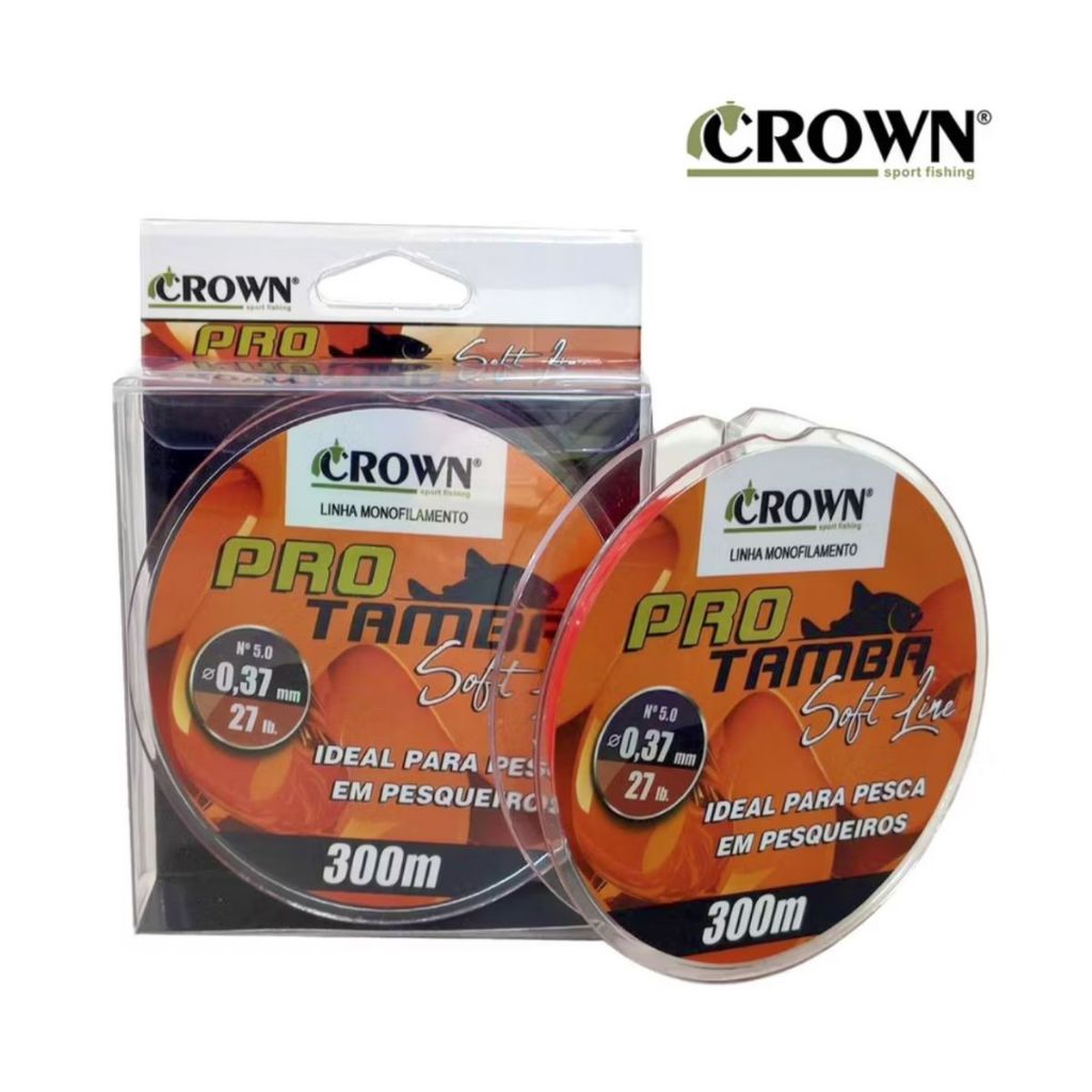 Linha de pesca Monofilamento Pro Tamba Soft Line 300m Laranja Pesqueiro