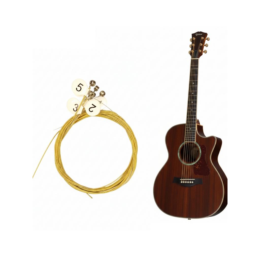 corda de violão aço dourada