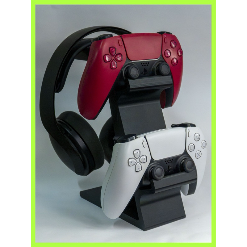 Suporte gamer de mesa para controles de videogame e fone headset Ps3 Ps4 Ps5 Xbox Nintendo o