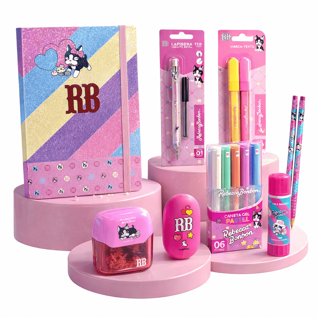 Kit Papelaria Fofa Rebecca Bonbon Escolar Completo Oficial em Oferta na Shopee