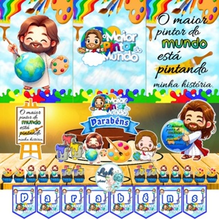 Kit Festa Só Um Bolinho: O Maior Pintor Do Mundo em Oferta na Shopee