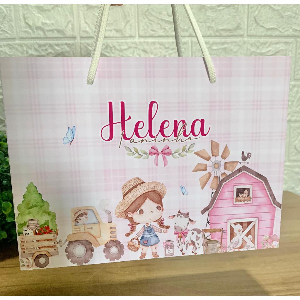 SACOLINHA PERSONALIZADA FAZENDINHA (NÃO É PEGUE E MONTE )- LEMBRANCINHA DE ANIVERSARIO FAZENDINHA - FESTA INFANTIL