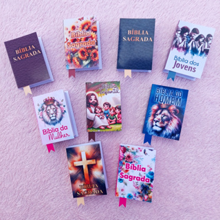 Kit com 30 ou 50 ou 100  Mini Bíblia, caixinha de promessas,  conversa com Deus Pai com 70 versículos bíblicos em Oferta na Shopee