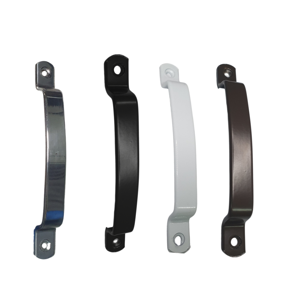 10 UN Puxador Porta Camarão Alumínio 14cm Preto | Puxador para Porta de Correr, Janela e Móveis | Com Parafusos