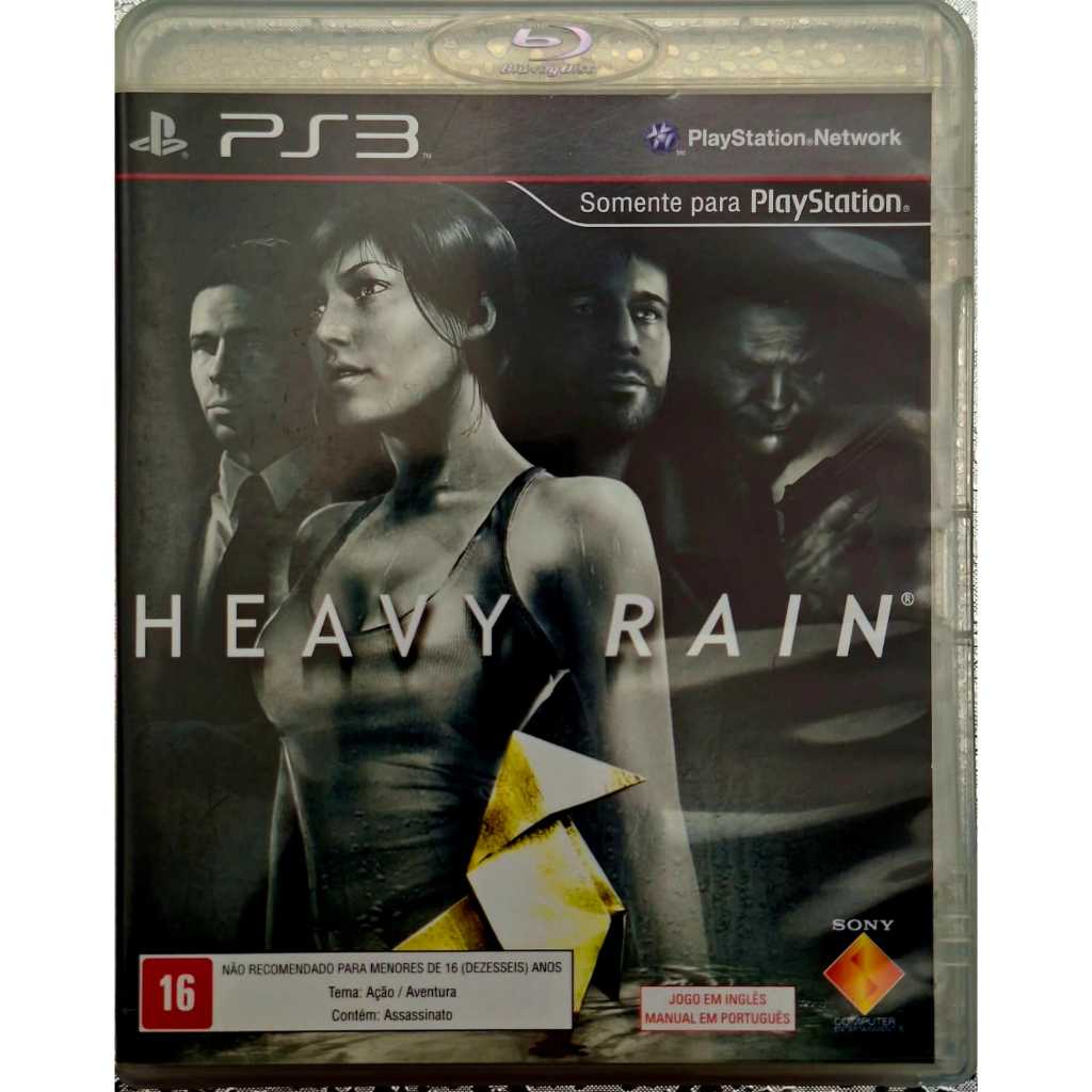 HEAVY RAIN PLAYSTATION 3 - PS3 - ORIGINAL - UDSFO - FOTOS REAIS - SUSPENSE ÉPICO! 🕵️‍♂️⚡