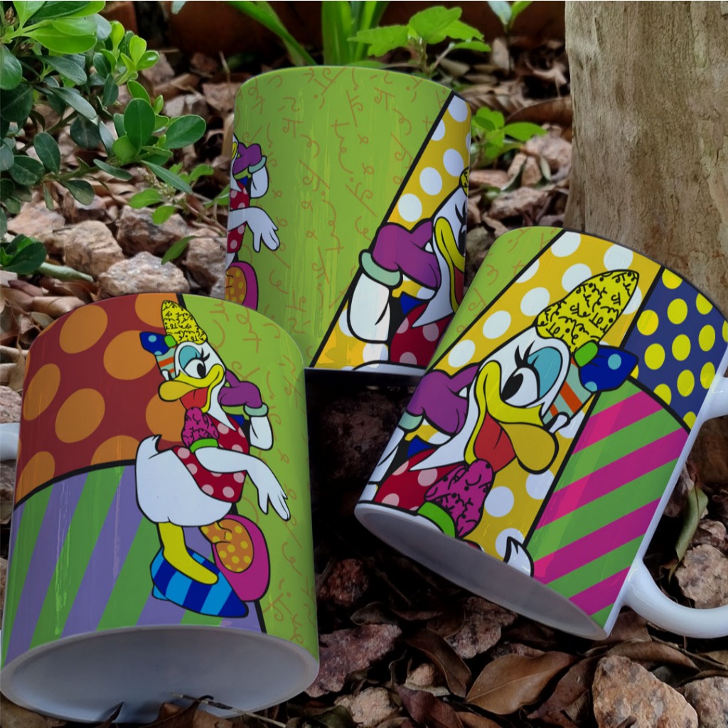 Caneca Personalizada Margarida Disney Colorida Porcelana