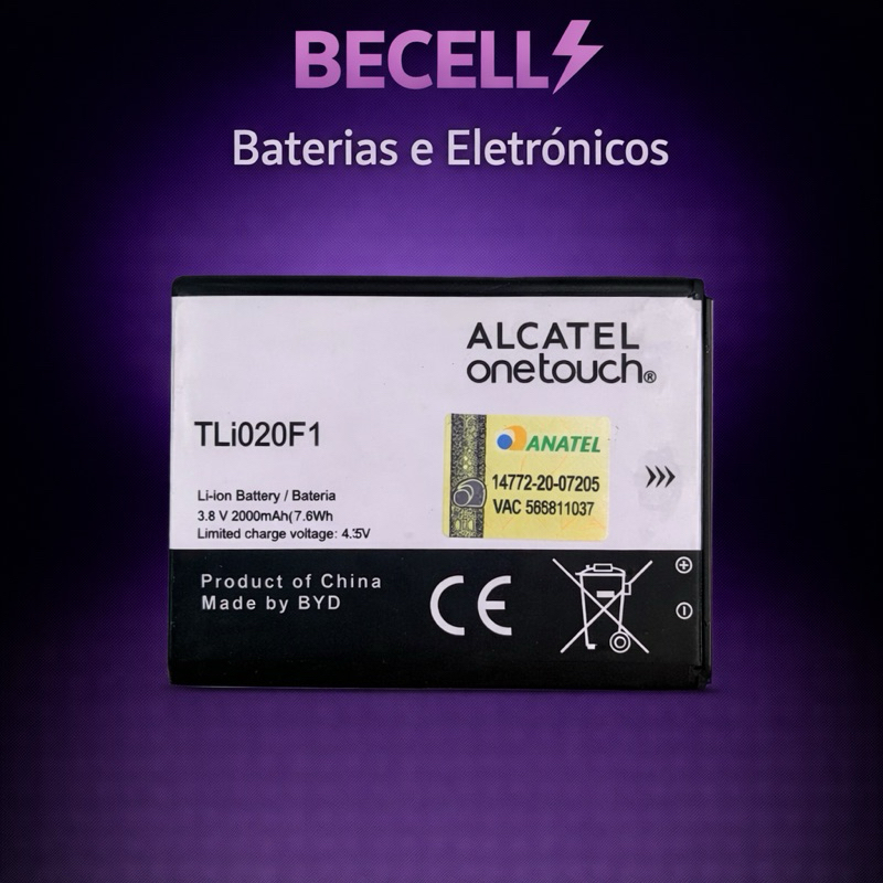 Ba-te-ri-a Tli020f1 Celular Alcatel One Touch Pop 7040a C7 + NF + Entrega Direta