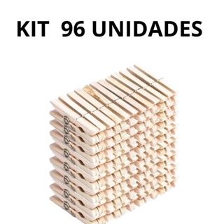 Prendedores de Roupa Madeira Águia Branca Clássico 96 Peças em Oferta na Shopee