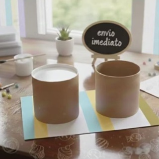 Tubolata Kraf 10x10 tampa branca - 10 unidades, Lembrancinha para personalizar em Oferta na Shopee