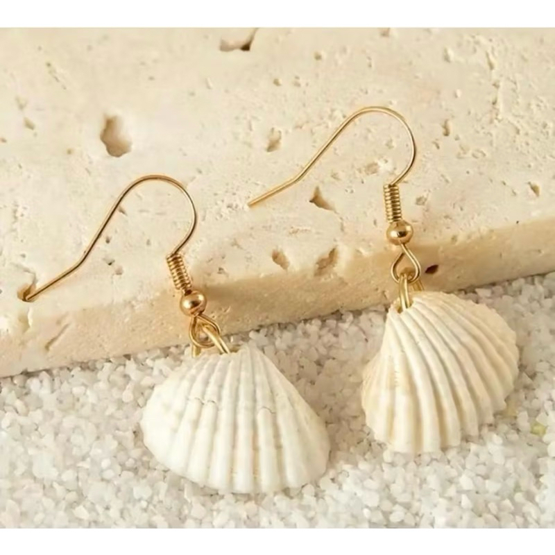 Brincos de Conchas em Oferta na Shopee