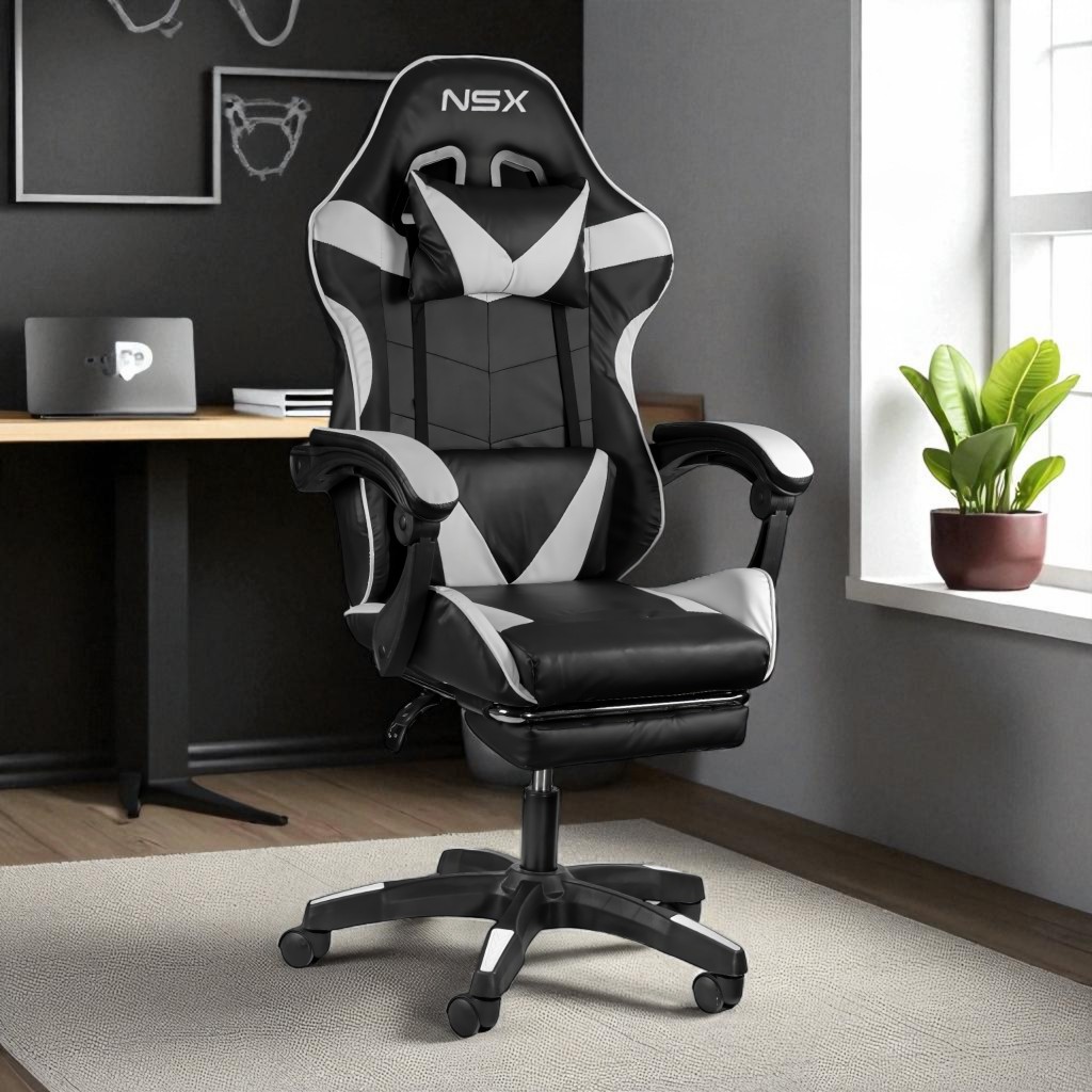 Cadeira Gamer profissional Giratoria Escritorio NSX Ergonomica Reclinavel apoio para os Pés