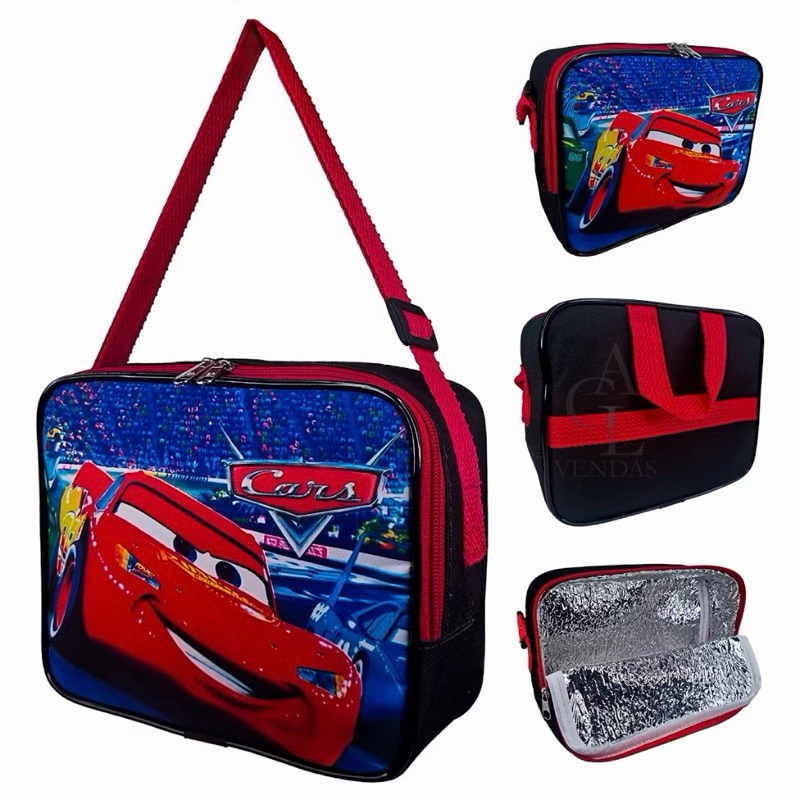 Lancheira Térmica Escolar Carros Mcqueen Infantil