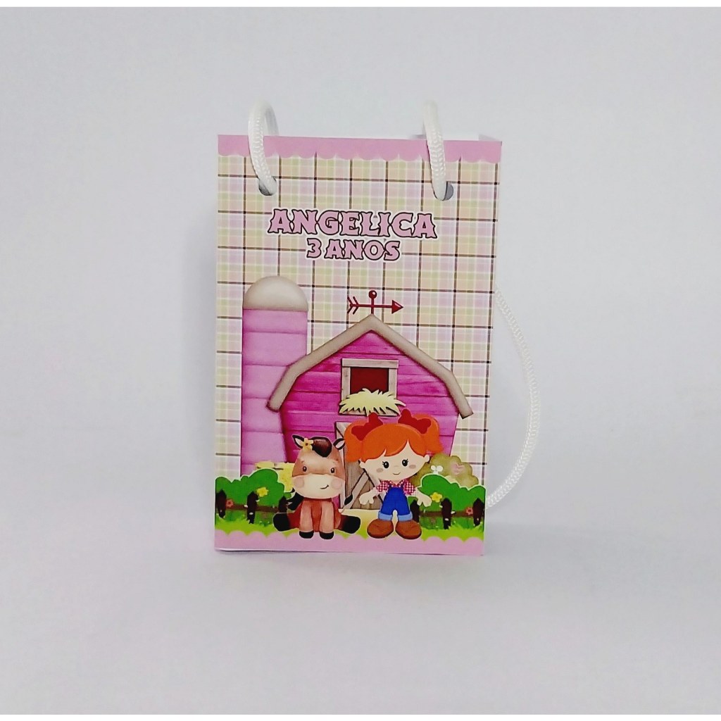 SACOLINHAS PERSONALIZADAS PARA LEMBRANCINHA FAZENDINHA MENINA/SACOLA PEQUENA/ANIVERSÁRIO
