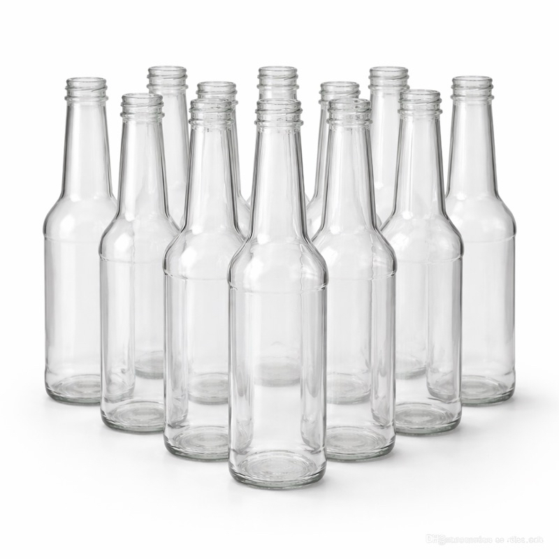 Kit Garrafinhas de Vidro Transparentes Vazias para Artesanato e Decoração